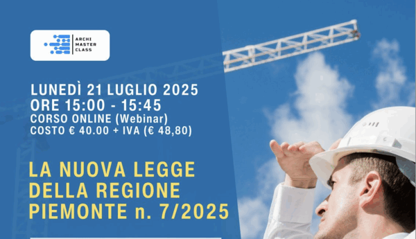 Webinar - La nuova legge della regione Piemonte n. 7/2025